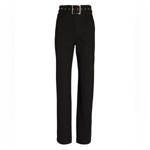 WEWOREWHAT Cut-Out Belted Straight-Leg Jeans in Black. NWT!